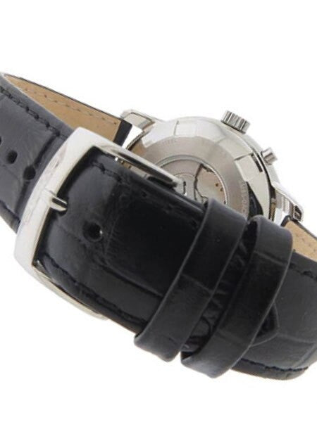 Seiko Kinetic GMT Watch with 43.6mm Stainless Steel Case and a Leather Strap #SUN063