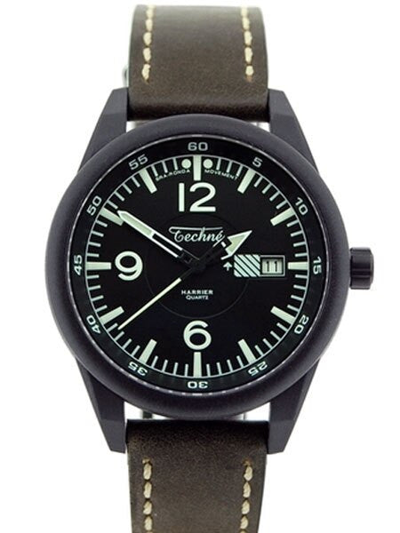 Techne Harrier Aviator Quartz Watch with 41.5mm Carbon Reinforced Polymer Case #367.172