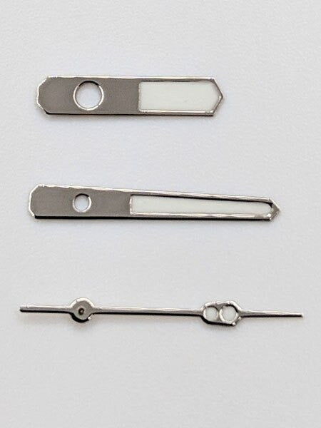 Silver MM Style Luminous Watch Hands For Seiko SKX007, SNZF17, SNZH55, SNK809, etc. Watches #H02-01