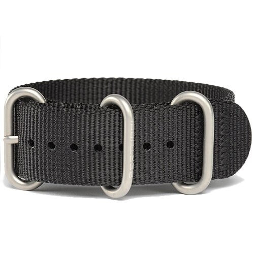 Bertucci Black DX3 Nylon Strap with Stainless Steel Buckle and Keeprs #95