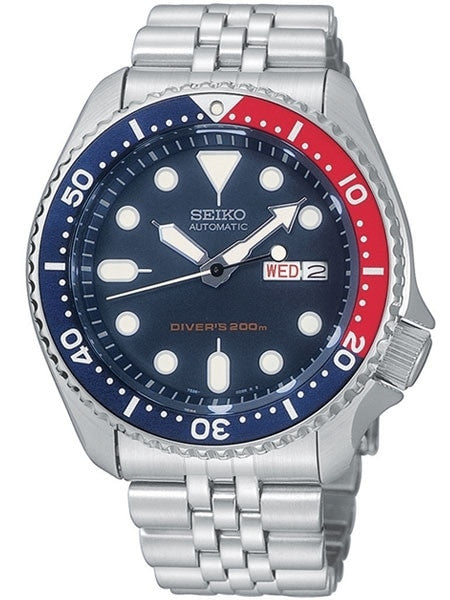 Seiko 21-Jewel Automatic Dive Watch with Stainless Steel Bracelt #SKX175