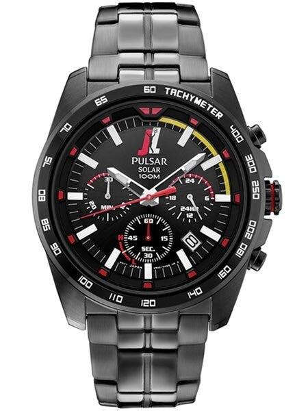 Joey Logano Special Edition Pulsar Solar Powered Chronograph Watch with 24-Hour Sub-Dial #PZ5055