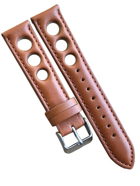 Horween Leather Rally Sport Strap with Stainless Steel Buckle #INS-HOR-Rally03