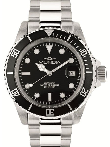 Mondia Classic Automatic Dive Watch with Black Dial #MI786SS-01BK-BM