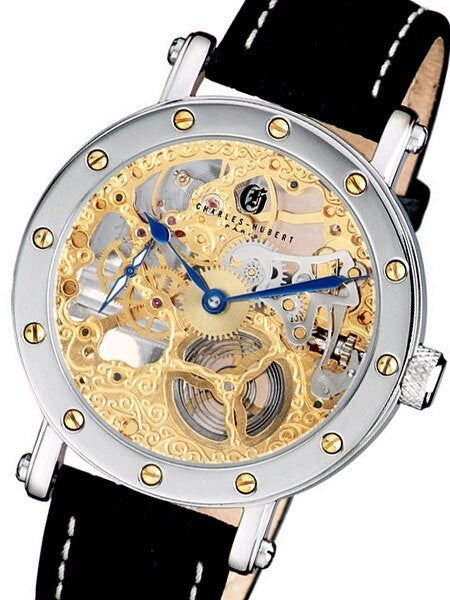 Charles Hubert Premium Collection Skeleton Mechanical Hand Wind Watch #3876
