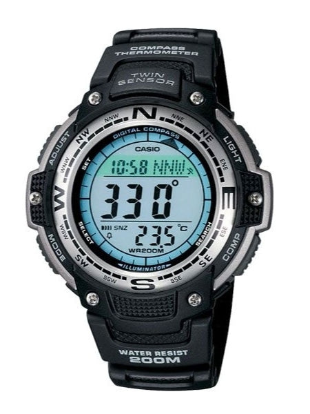 Casio Digital Compass Twin Sensor Sports Watch with Temperature #SGW-100-1V