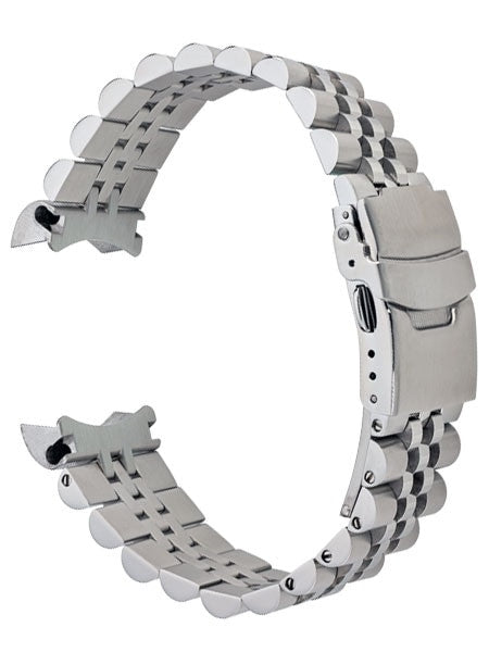 Islander 22mm Brushed and Polished Solid-Link Watch Bracelet for SKX007 and Islander 43mm Dive Watches Curved End #BRAC-06