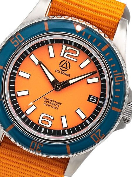 Seaborne Sea Venture 100-Meter Automatic Dive Watch with a 41mm Case and an AR Sapphire Crystal #SB-SV-003-SOD