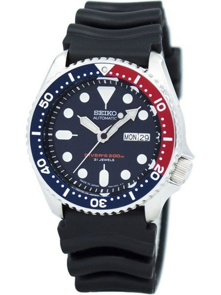 Scratch and Dent - Seiko Automatic Dive Watch with Offset Crown and Rubber Dive Strap #SKX009J
