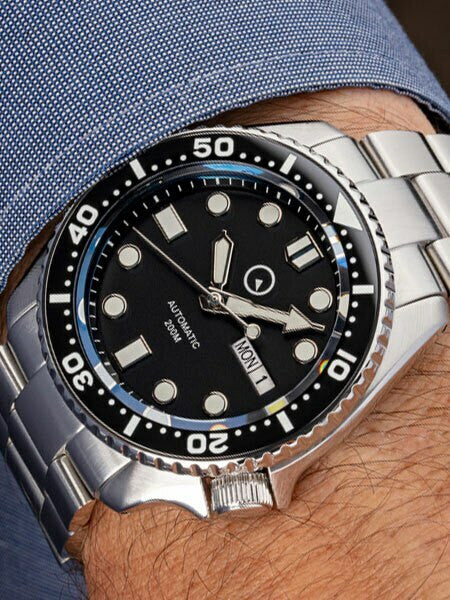 Scratch and Dent - Islander Automatic Dive Watch with Bracelet, AR Sapphire Crystal, Luminous Bezel Insert #ISL-02