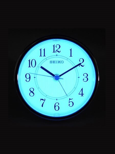 Seiko Alarm Clock with Electro Luminescent Dial and Quiet-Sweep Second Hand #QHE115KLH