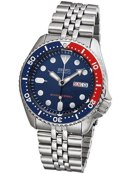 Seiko 21-Jewel Automatic Dive Watch with Stainless Steel Bracelt #SKX175