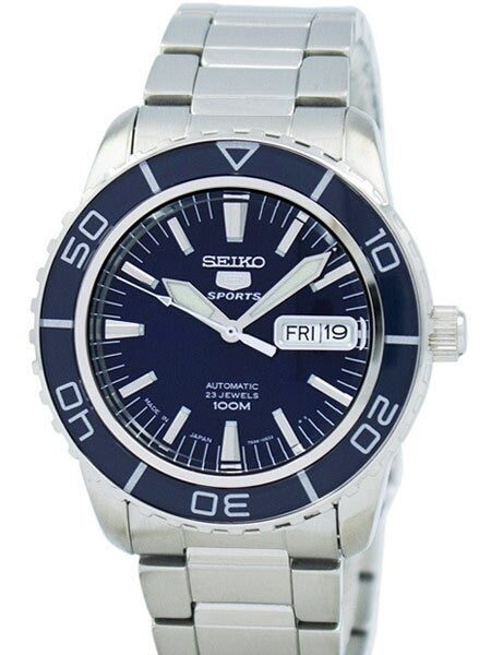Seiko 41mm Sports 5, 23-Jewel Automatic Watch with Day and Date Window #SNZH53J1