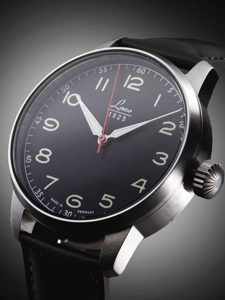 Laco Classic Black Automatic Watch with 42mm Case and Sapphire Crystal #861610