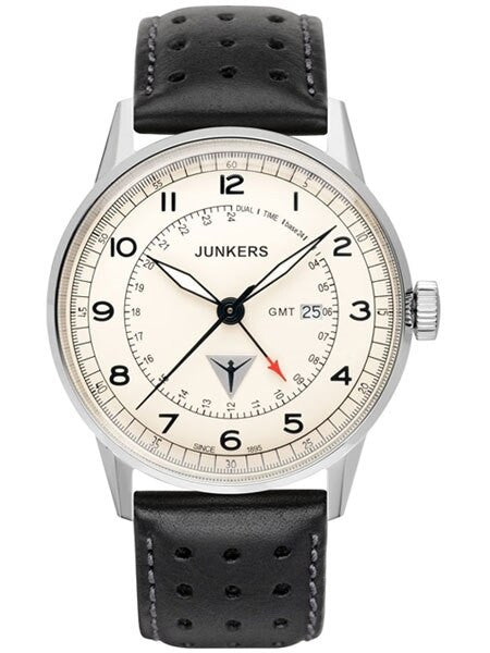 Junkers G38 Series, 42mm Quartz GMT Dual Time Watch #6946-5