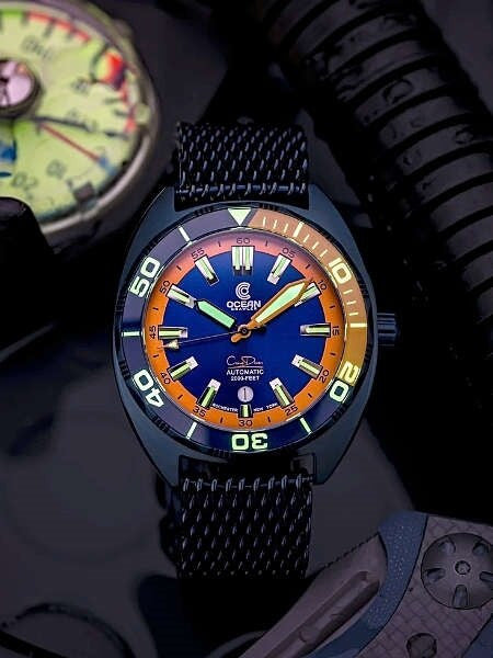 Ocean Crawler 600-Meter Core Swiss Automatic Dive Watch, with Luminous Sapphire Bezel Insert #1292
