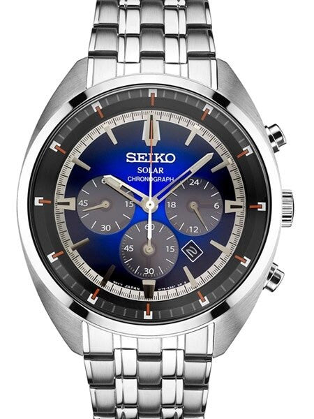 Seiko Recraft Solar Quartz Chronograph with Stop-Watch and 24-hour Sub-Dial  #SSC567