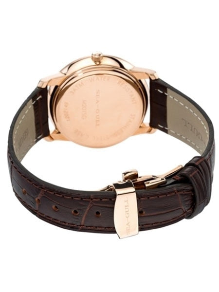 Sea-Gull 38mm Automatic Slim Dress Watch with Sapphire Crystal #M201SG