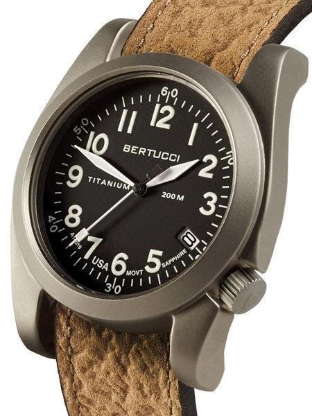 Bertucci  A-11T Americana Titanium Watch with Coyote Survivalâ¢ leather band #13332