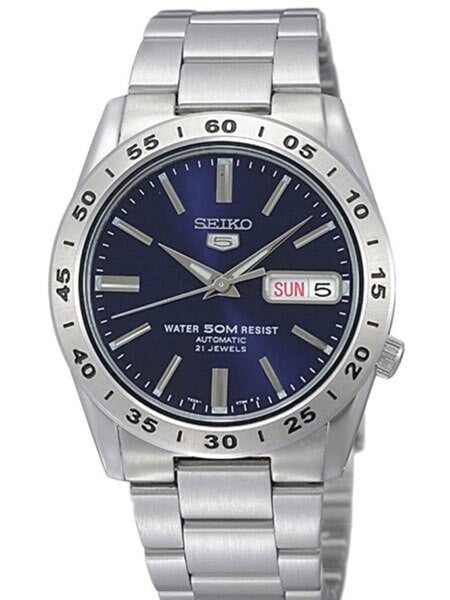 Seiko 5 Automatic Blue Dial Watch with Stainless Steel Bracelet #SNKD99K1