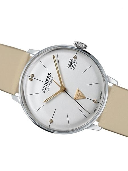Junkers Lady Bauhaus Swiss Quartz Watch with Domed Hesalite Crystal #6073-5