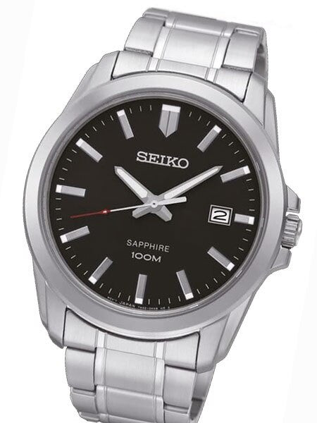 Seiko Neo Classic Quartz Watch with Sapphire Crystal and Stainless Steel Bracelet #SGEH49