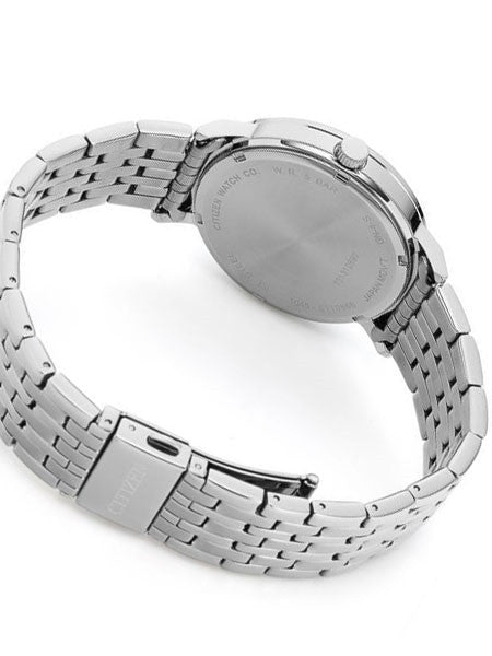 Citizen Quartz Dress Watch with Black Dial and SS Bracelet #BE9170-56E