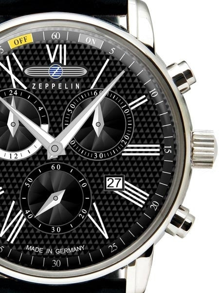 Graf Zeppelin Chronograph Watch with Alarm Funcition, Domed Crystal #7696-2