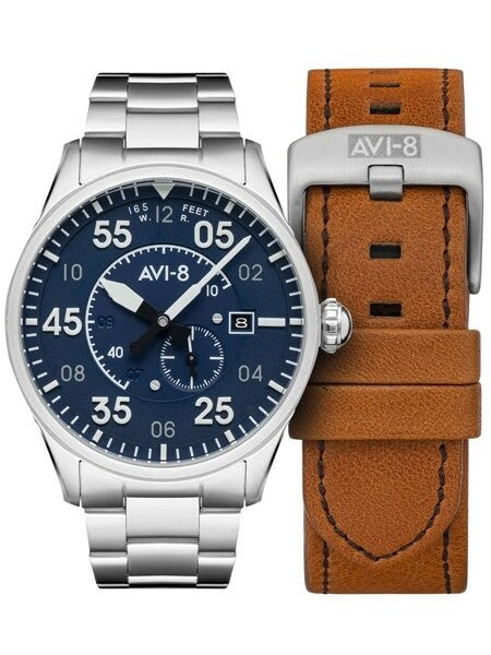 AVI-8 Spitfire Type 300 Edition, 21-Jewel Automatic Pilot Watch, AR Sapphire Crystal #AV-4073-11