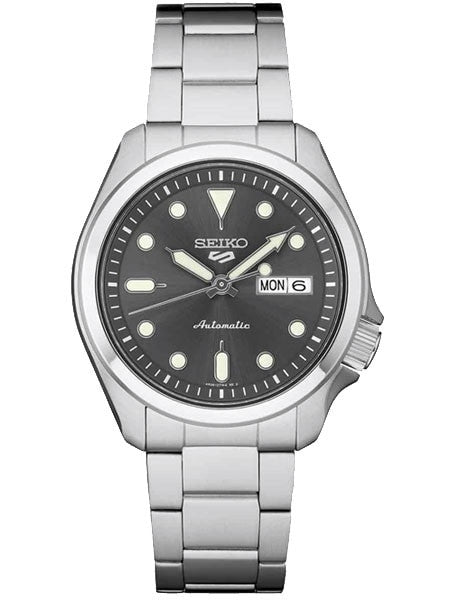 Seiko 5 Sports 24-Jewel Automatic Watch with Grey Dial and SS Bracelet #SRPE51