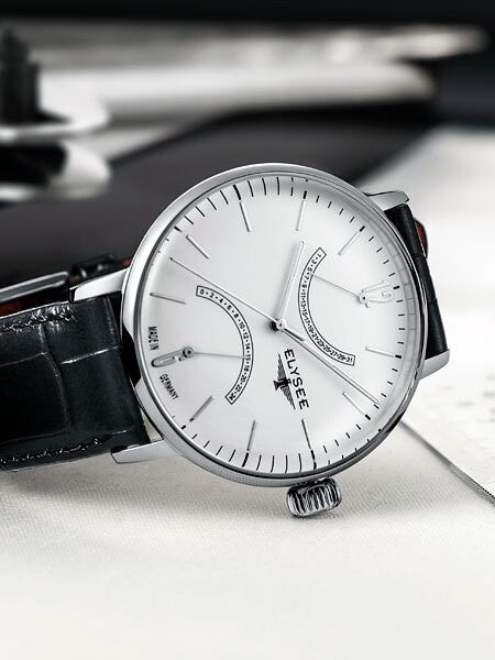 Elysee 42mm Sithon Quartz Dress Watch with GMT and Date Sub-Dials #13270