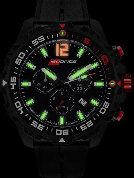 Armourlite Isobrite Chronograph Watch with T-100 Tritium Illumination and Sapphire Crystal #ISO401