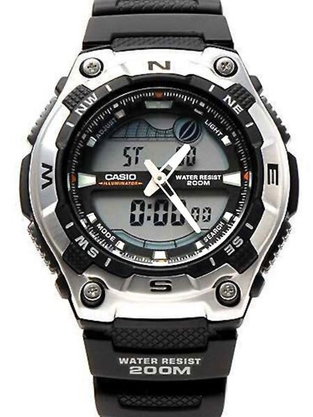 Casio Analog-Digital Sports Chrongraph Watch with Tide Graph, Moonphase #AQW100-1AV