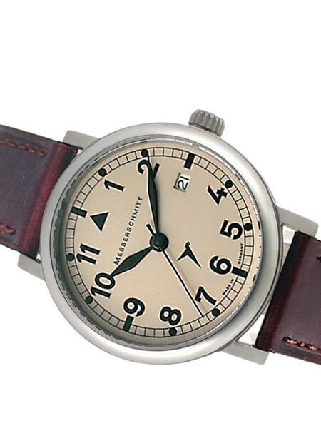 Messerschmitt Fliegeruhr Watch with Brown Leather Strap #ME-1285-1