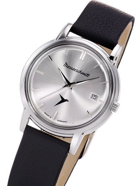 Messerschmitt Radiant Silver Dial Special Edition Quartz Dress Watch #KR200-SS