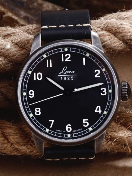 Laco New Vintage Look Laco 21 Automatic Watch with Aged Patina Case #861783
