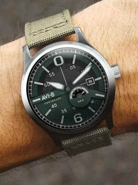 AVI-8 21-Jewel Automatic 1980's Styled Centenary Flyboy #AV-4061-01