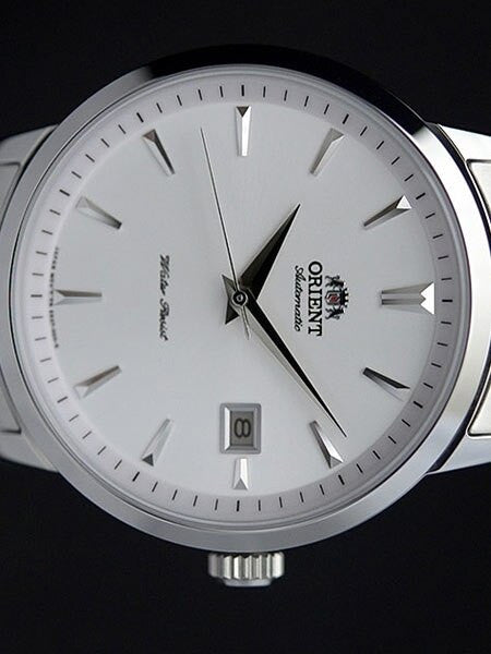 Orient Symphony Automatic Dress Watch with White Dial, Stainless Steel Bracelet #ER2700AW