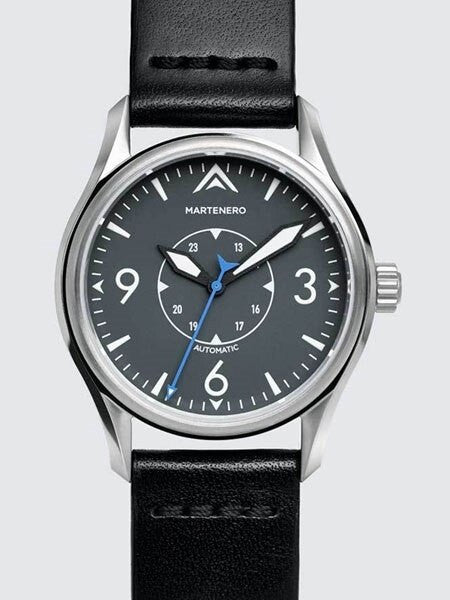 Martenero Ace Automatic Pilot Watch with Grey Dial, Sapphire Crystal #ACE006