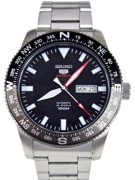 Seiko 5 Sports 24-Jewel, Automatic with Rotating Compass Bezel #SRP669K1