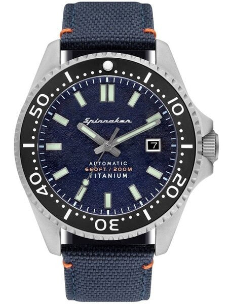 Spinnaker Tesei Titanium Automatic 200 Meter Dive Watch With Blue Dial SP-5061-02