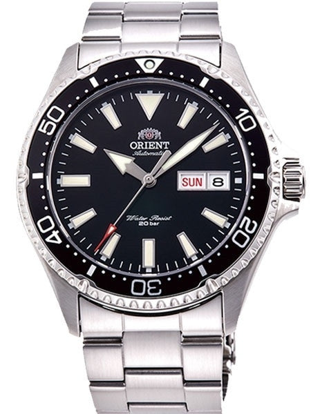 Scratch and Dent - Orient Kamasu Black Dial Automatic Dive Watch with Sapphire Crystal #SND990