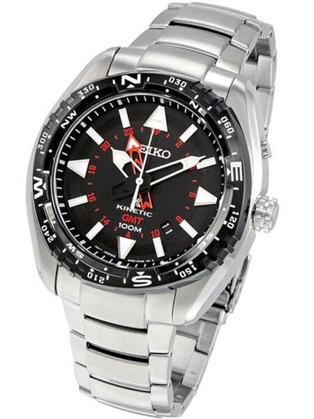 Seiko Prospex Kinetic GMT Dual-Time Watch with Power Reserve Indicator #SUN049