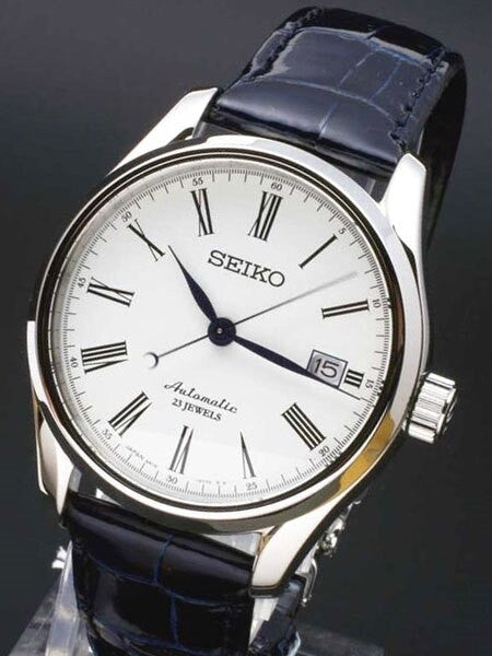 Seiko Presage Automatic Dress Watch with White Enamel Dial and Sapphire Crystal #SARX019