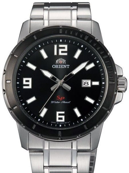 Orient Nite II Quartz Watch with Radiant Black Dial and Bezel #UNE2002B