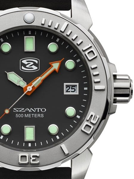 Szanto 47mm Stainless Steel, 500 Meter Quartz Dive Watch #5101