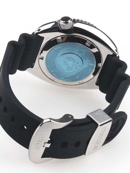 Seiko Turtle Prospex Automatic Dive Watch with Black Dial and Silicone Dive Strap #SRP777