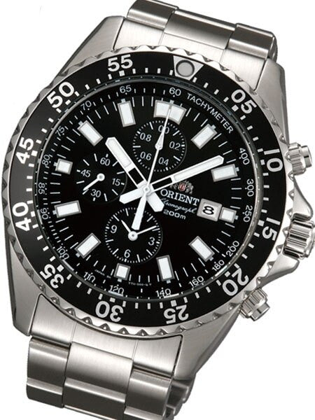 Orient Captain Quartz Sport Chronograph with Stainless Steel Bracelet  #TT11002B