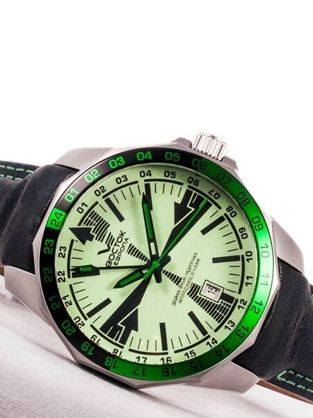 Vostok-Europe Radio Room, Dual Time Automatic Watch with Luminous Dial #2255222