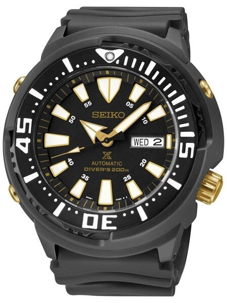 Seiko Prospex Black ion Baby Tuna with Seiko 4R36, 24-Jewel Automatic Movement #SRP641